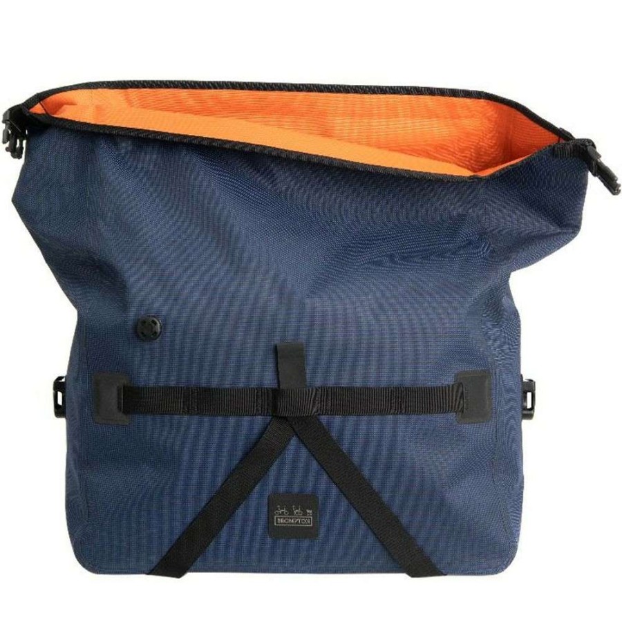 Bike Bags & Luggage * | Brompton Latest Fashion Borough Waterproof Bag With Frame Navy