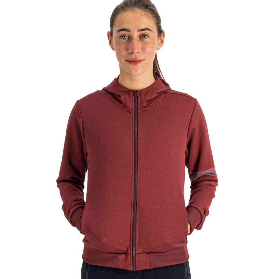 Clothing * | Sportful High Quality Giara Womens Hoodie Red Wine