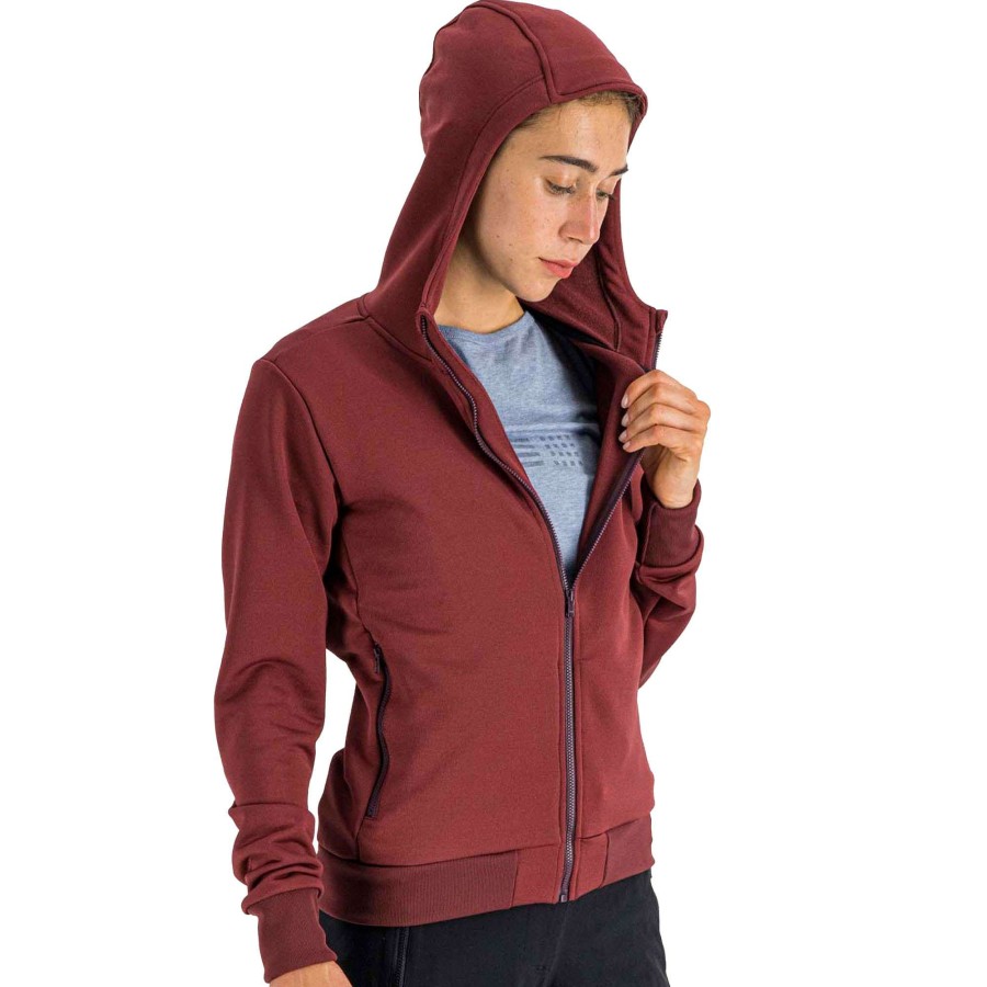 Clothing * | Sportful High Quality Giara Womens Hoodie Red Wine