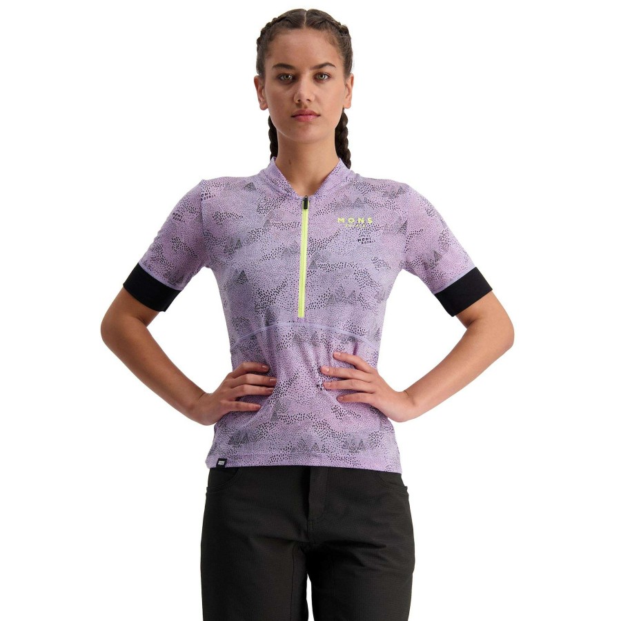 Clothing * | Mons Royale Classical Cadence Womens Half Zip Jersey 2021 Lilac