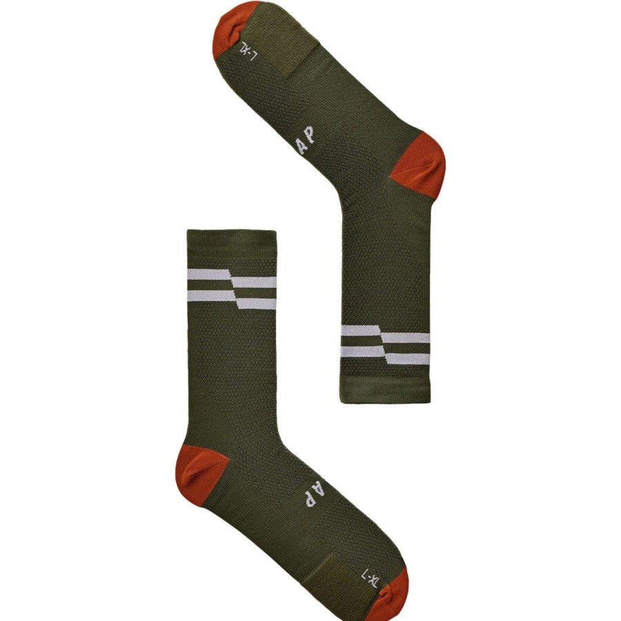 Clothing * | Maap Cut Price Emblem Socks Olive Green