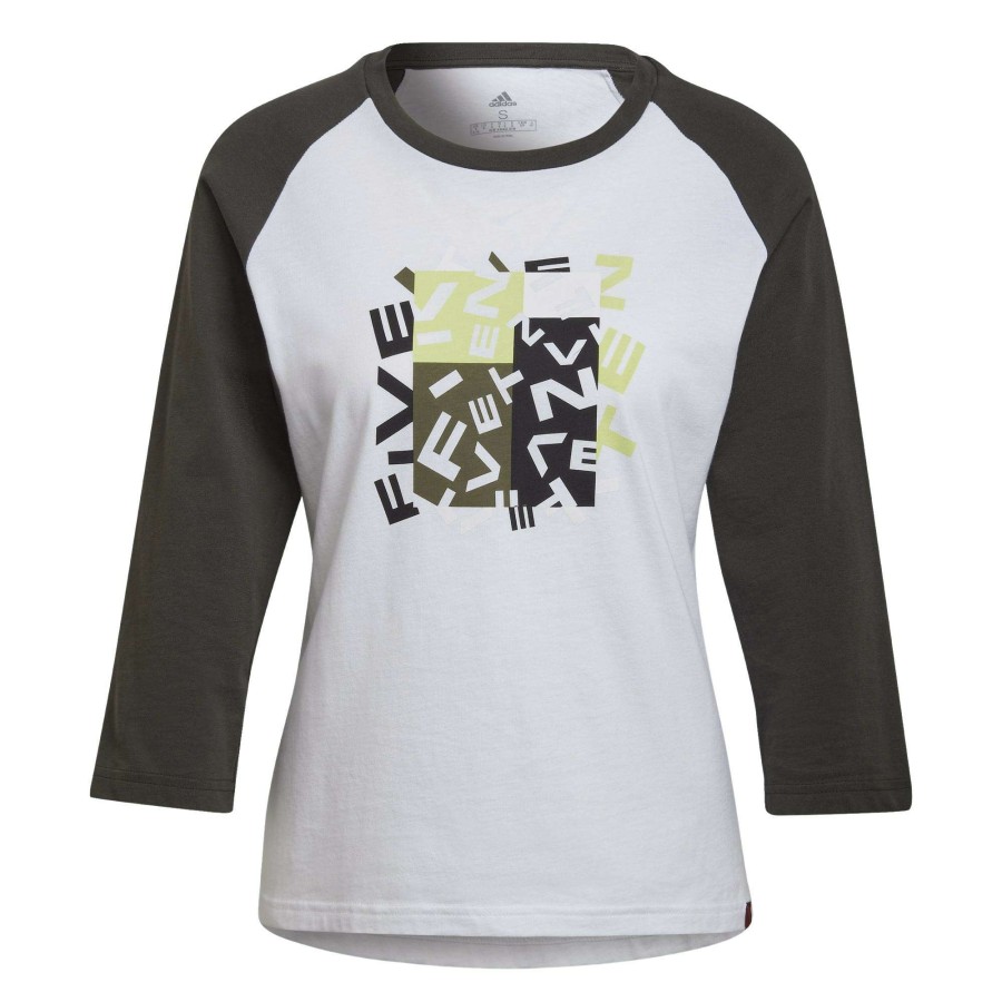 Clothing * | Five Ten Latest Gfx Womens 3/4 Sleeve Jersey White