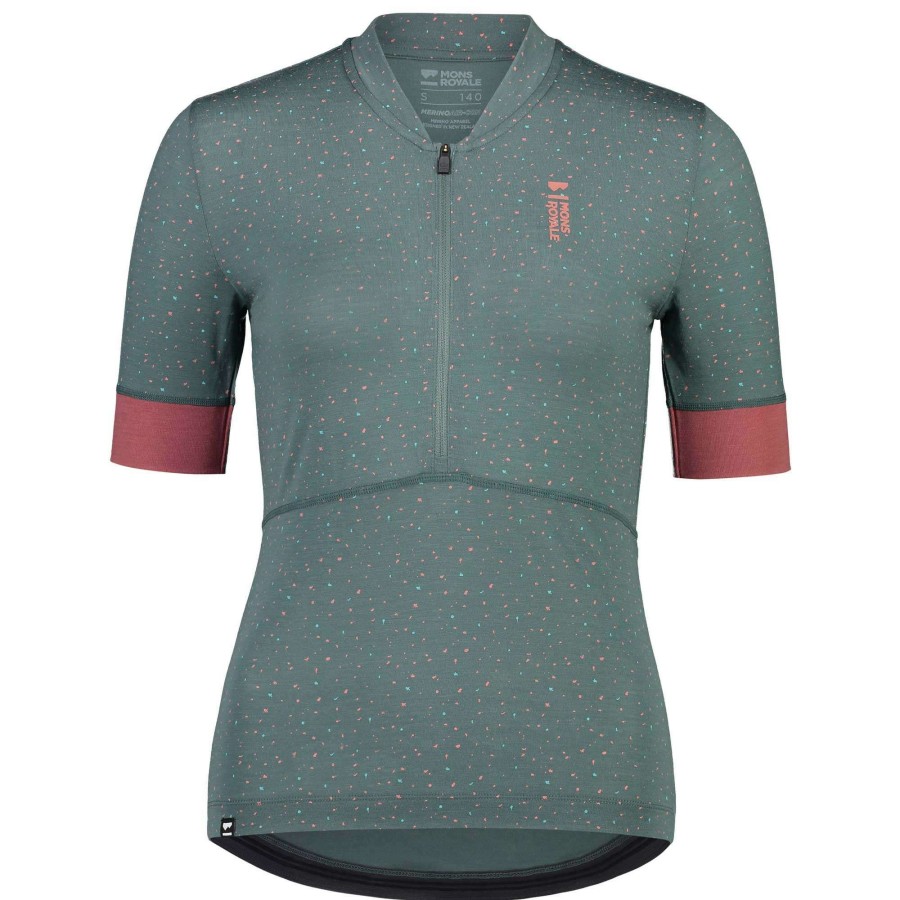 Clothing * | Mons Royale Special Style Cadence Half Zip Womens Short Sleeve Jersey