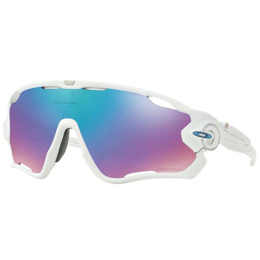 Clothing * | Oakley Flash Sale Jawbreaker Sunglasses With Prizm Sapphire Lens Polished White