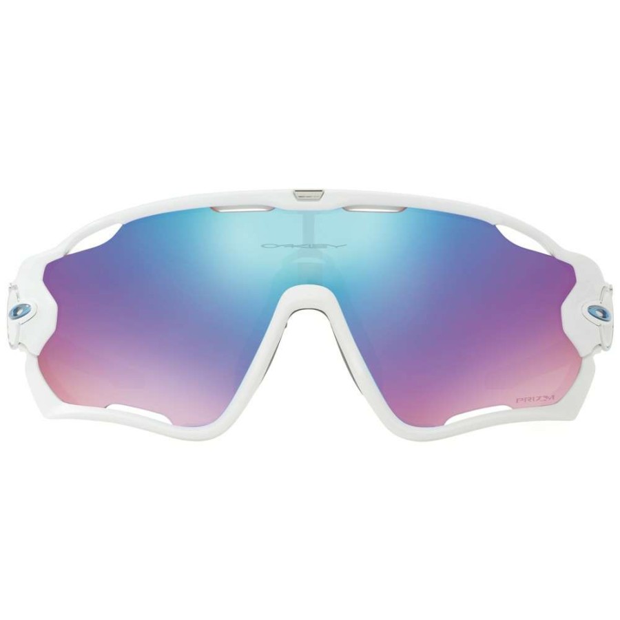 Clothing * | Oakley Flash Sale Jawbreaker Sunglasses With Prizm Sapphire Lens Polished White