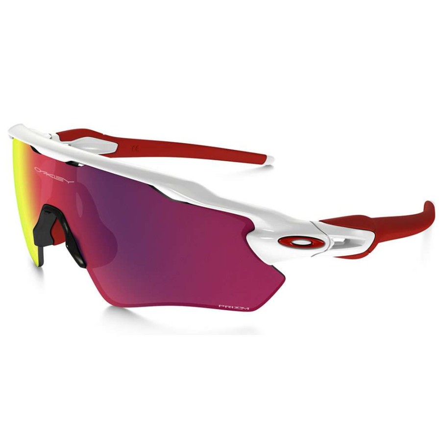 Clothing * | Oakley Closeout Sale Radar Ev Prizm Road Sunglasses With Prizm Lens Polished White