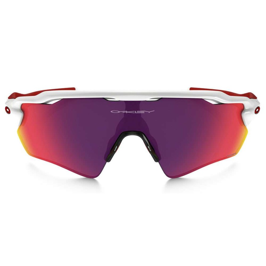 Clothing * | Oakley Closeout Sale Radar Ev Prizm Road Sunglasses With Prizm Lens Polished White