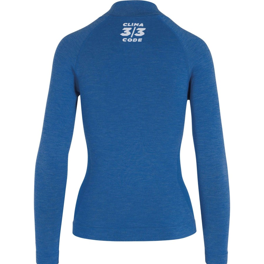 Clothing * | Assos Latest Fashion Ultraz Winter Skin Womens Long Sleeve Base Layer Calypso Blue