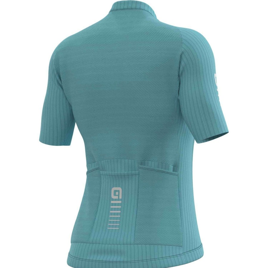 Clothing * | Ale Closeout Sale Silver Cooling Womens Short Sleeve Jersey Turquoise