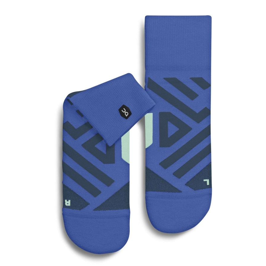 Run Clothing * | On Running Cut Price Performance Mid Cut Running Socks