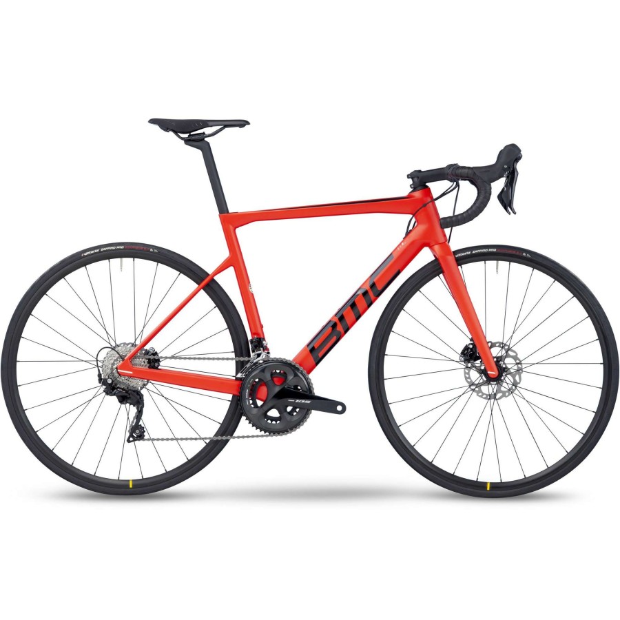 Bikes * | Bmc Closeout Sale Teammachine Slr Six Disc Road Bike Neon Red/Black