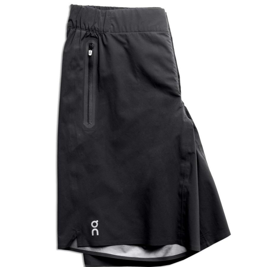 Run Clothing * | On Running High Quality Waterproof Run Short Black