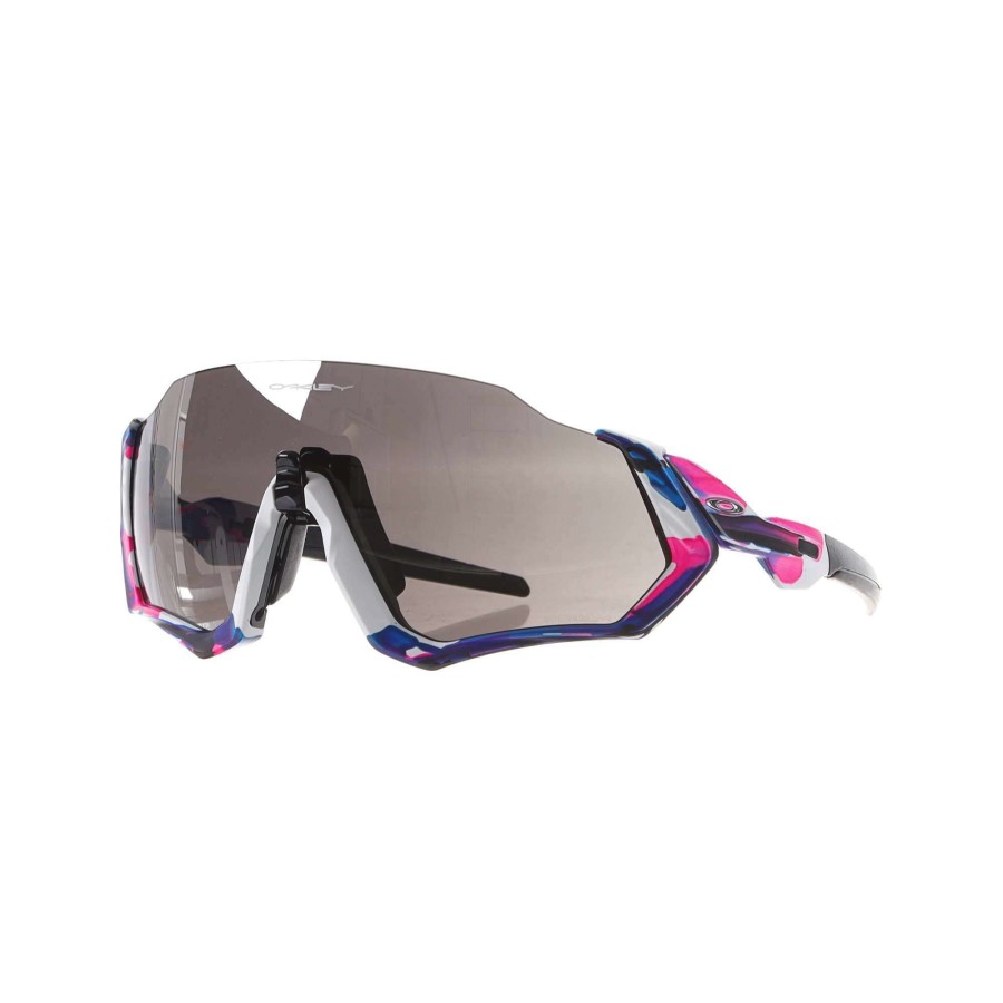 Clothing * | Oakley Classical Kokoro Collection Flight Jacket Sunglasses With Prizm Black Lens Blue/White/Pink