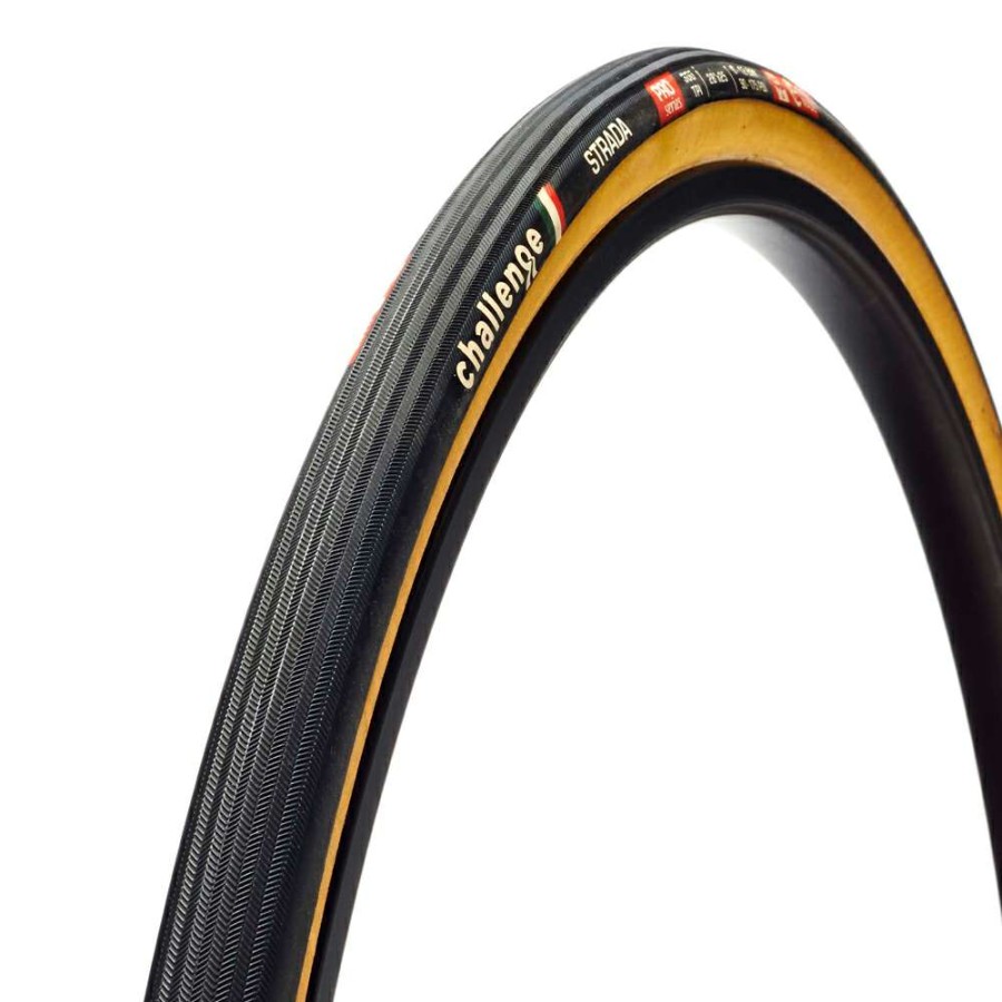 Tyres & Tubes * | Challenge High Quality Strada Handmade Road Clincher Tyre