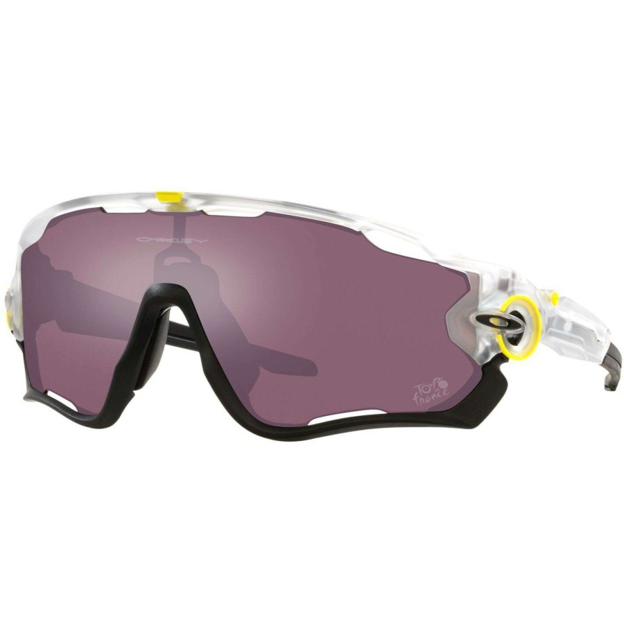 Clothing * | Oakley Top Sell Jawbreaker Sunglasses With Prizm Road Black Lens Tdf Collection Matte Clear