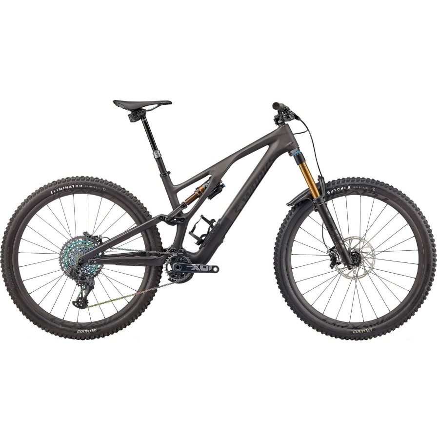 Bikes * | Specialized Sale S-Works Stumpjumper Evo Mountain Bike 2022 Satin Brushed Black Liquid Metal/Carbon/Black