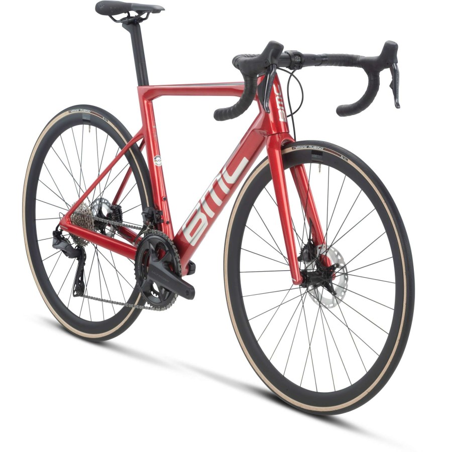 Bikes * | Bmc Hot Sale Teammachine Slr One Disc Road Bike Prisma Red/Brushed Alloy