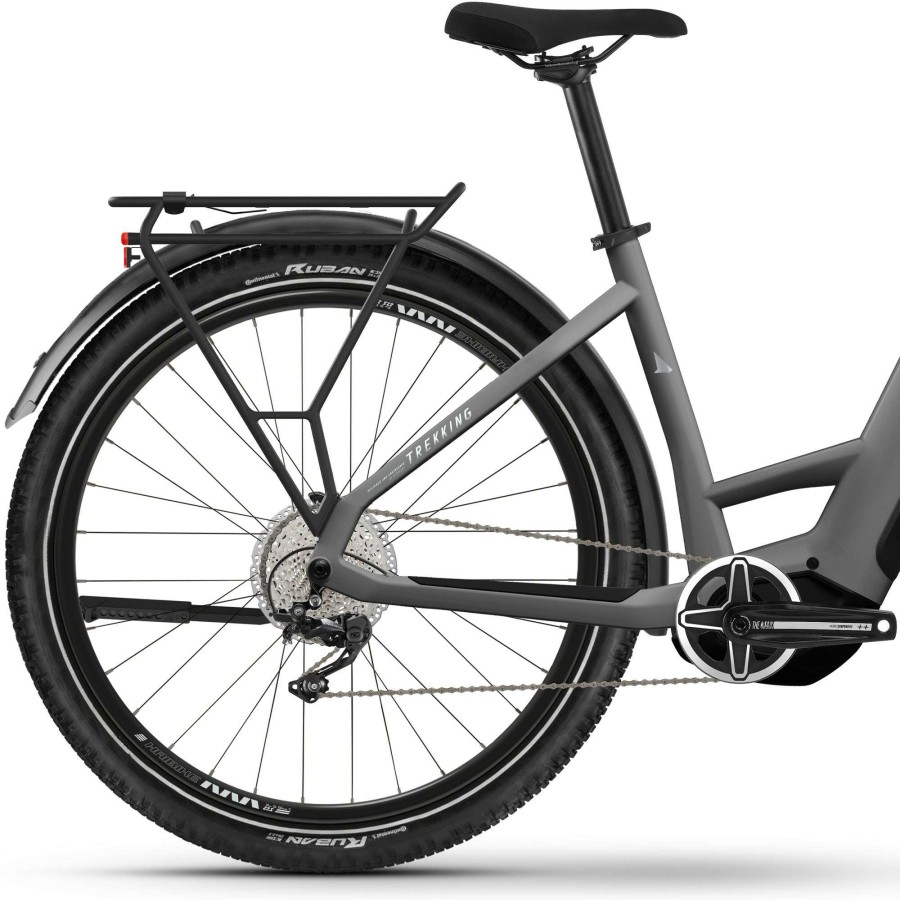 Bikes * | Haibike Exquisite Gifts Trekking 4 Low Electric Hybrid Bike 2023 Dark Silver/Pearl