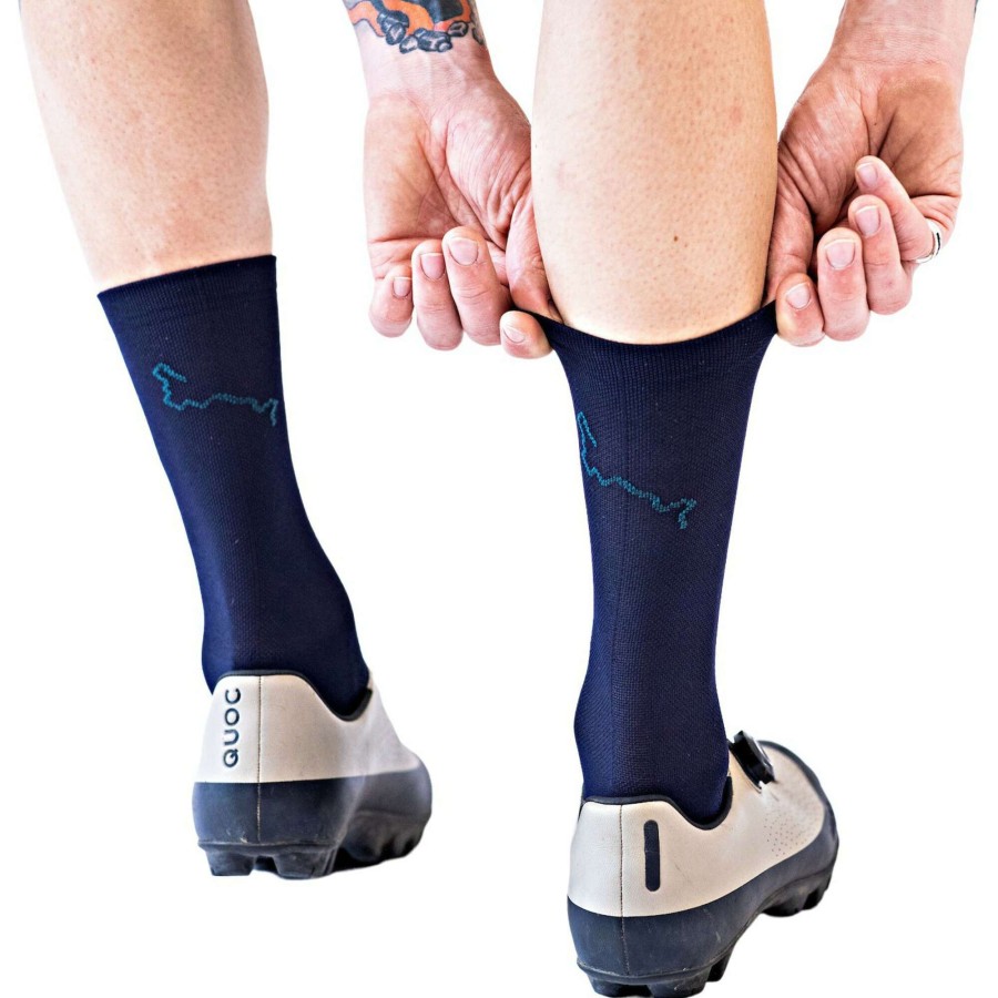 Clothing * | Albion Top Sell Socks Navy Blue