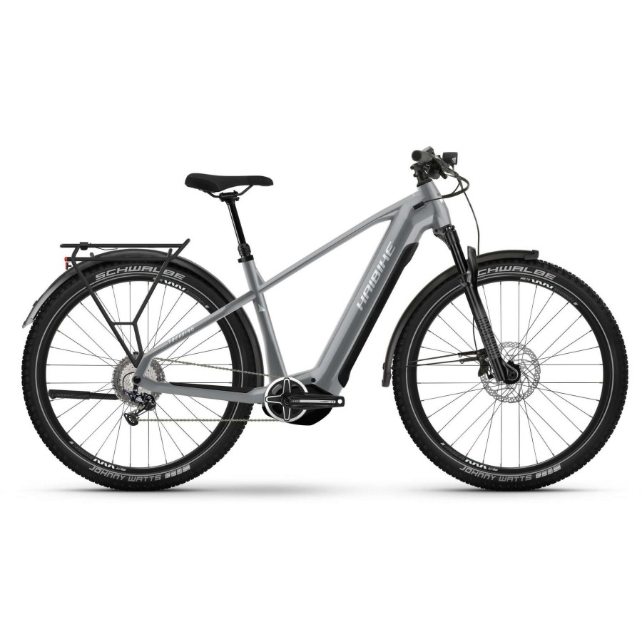 Bikes * | Haibike Latest Trekking 7 High Electric Hybrid Bike 2023 Urban Grey/White