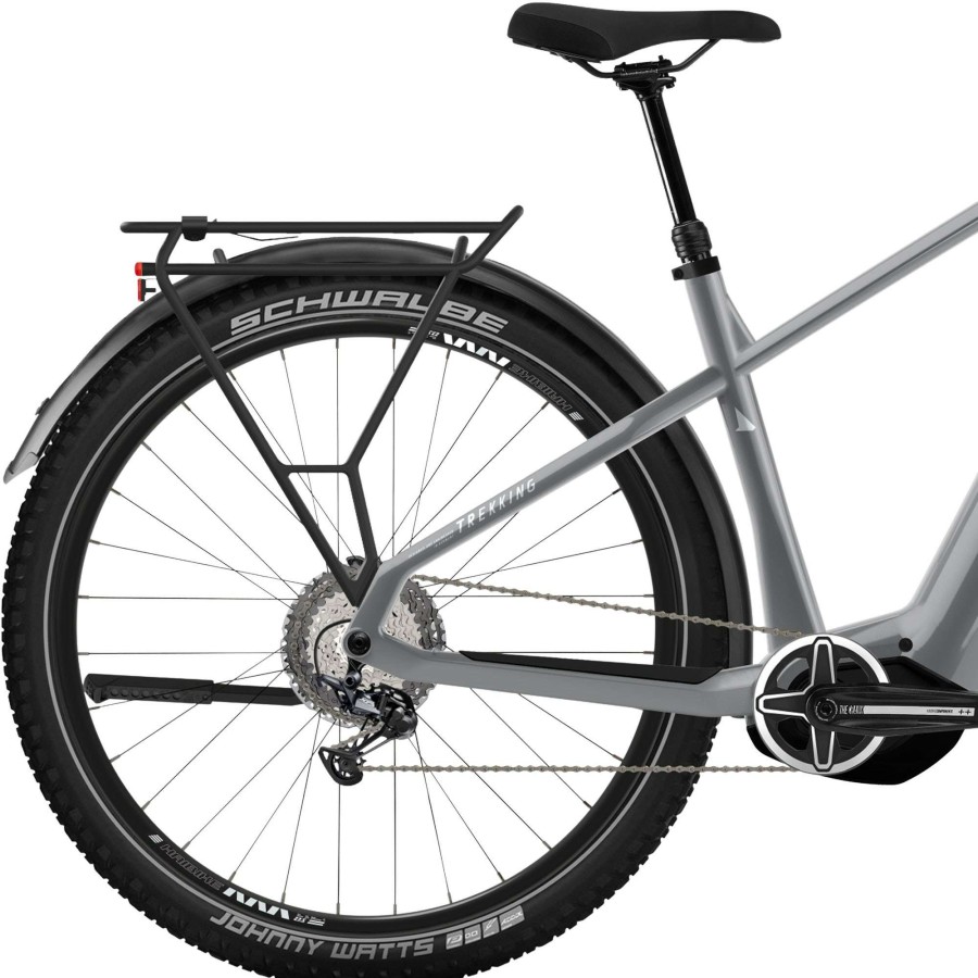 Bikes * | Haibike Latest Trekking 7 High Electric Hybrid Bike 2023 Urban Grey/White