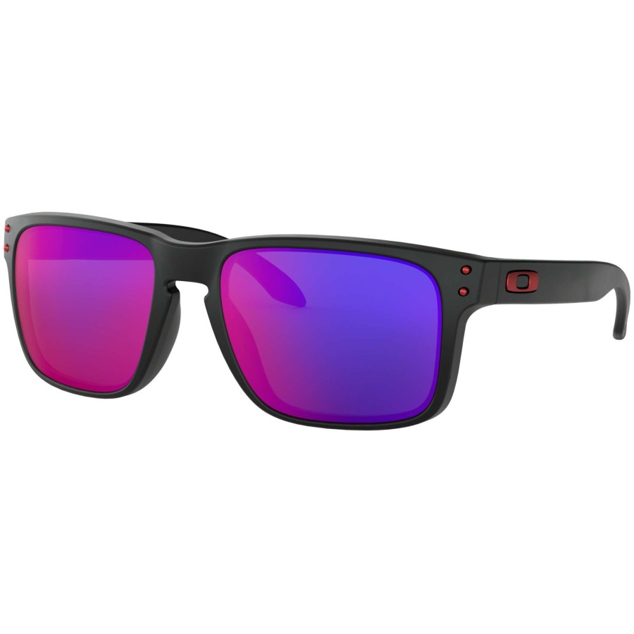 Clothing * | Oakley Bargain Sale Holbrook Sunglasses With Red Iridium Lens Matte Black