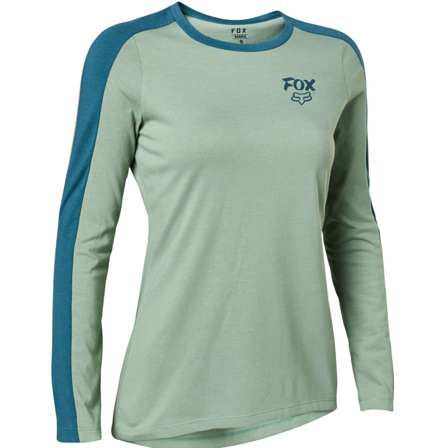 Clothing * | Fox Racing Bargain Sale Ranger Dr Mid Womens Long Sleeve Jersey 21 Sage