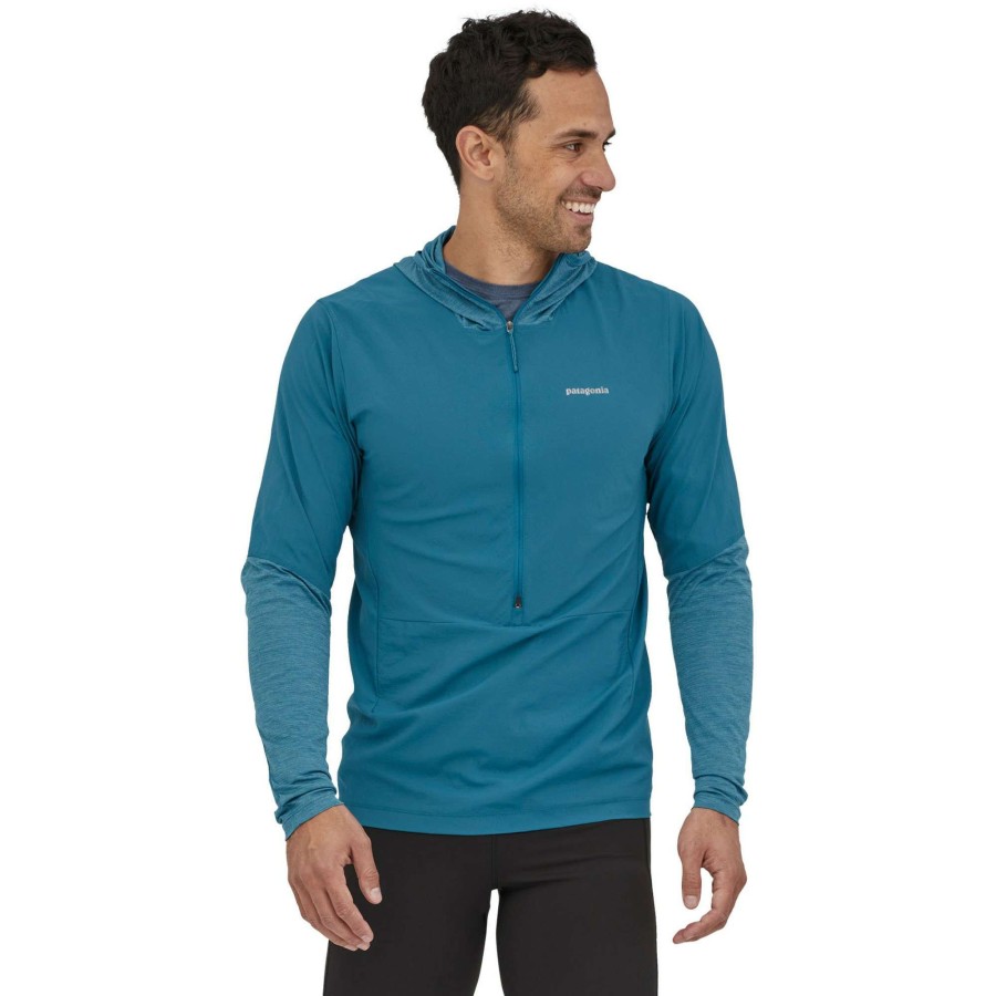 Run Clothing * | Patagonia Discount Airshed Pro Pullover Wavy Blue